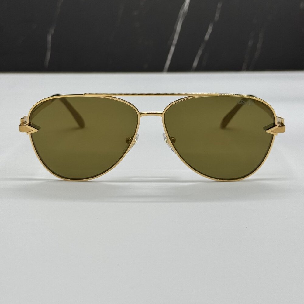 NEW VERSACE VE2283 1002/7I GOLD AVIATOR SUNGLASSES VERSACE VE2283 10027I